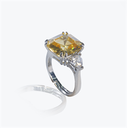 Кольцо с шикарным желтым камнем - фото 4603