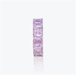 Кольцо Дорожка с розовыми прозрачными камнями - фото 4611