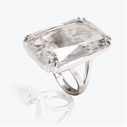 Кольцо Принцесса прозрачный прямой кристалл