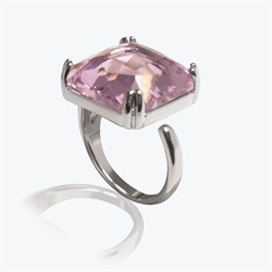Кольцо Принцесса розовый кристалл