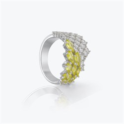 Кольцо Лепестки с россыпью к79908-1