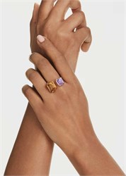 Коктейльное кольцо Карамельный и фиолетовый кристалл Swarovski Millenia 5725747 5725747