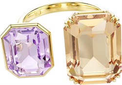Коктейльное кольцо Карамельный и фиолетовый кристалл Swarovski Millenia 5725747 5725747