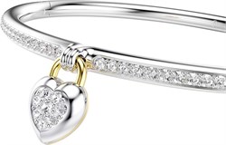 Жесткий браслет с подвеской "Сердце" Swarovski Idyllia 5737266 5737266