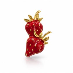 Мини-брошь Две клубники бр90052-3