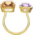 Коктейльное кольцо Карамельный и фиолетовый кристалл Swarovski Millenia 5725747 5725747